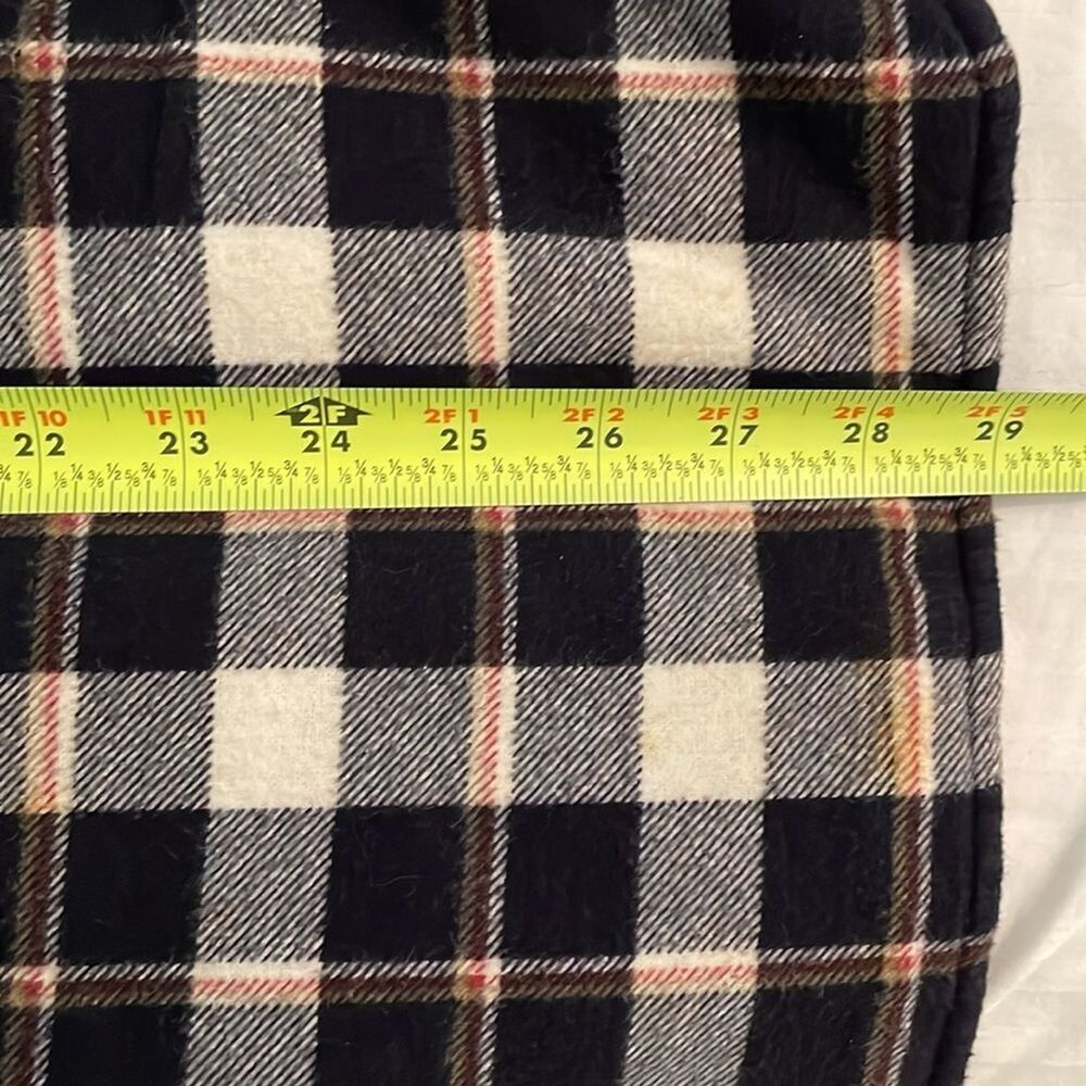 Royal Knight Vintage Flannel Shacket Shirt Jacket Mens XL Black Plaid Quilted - Picture 8 of 12
